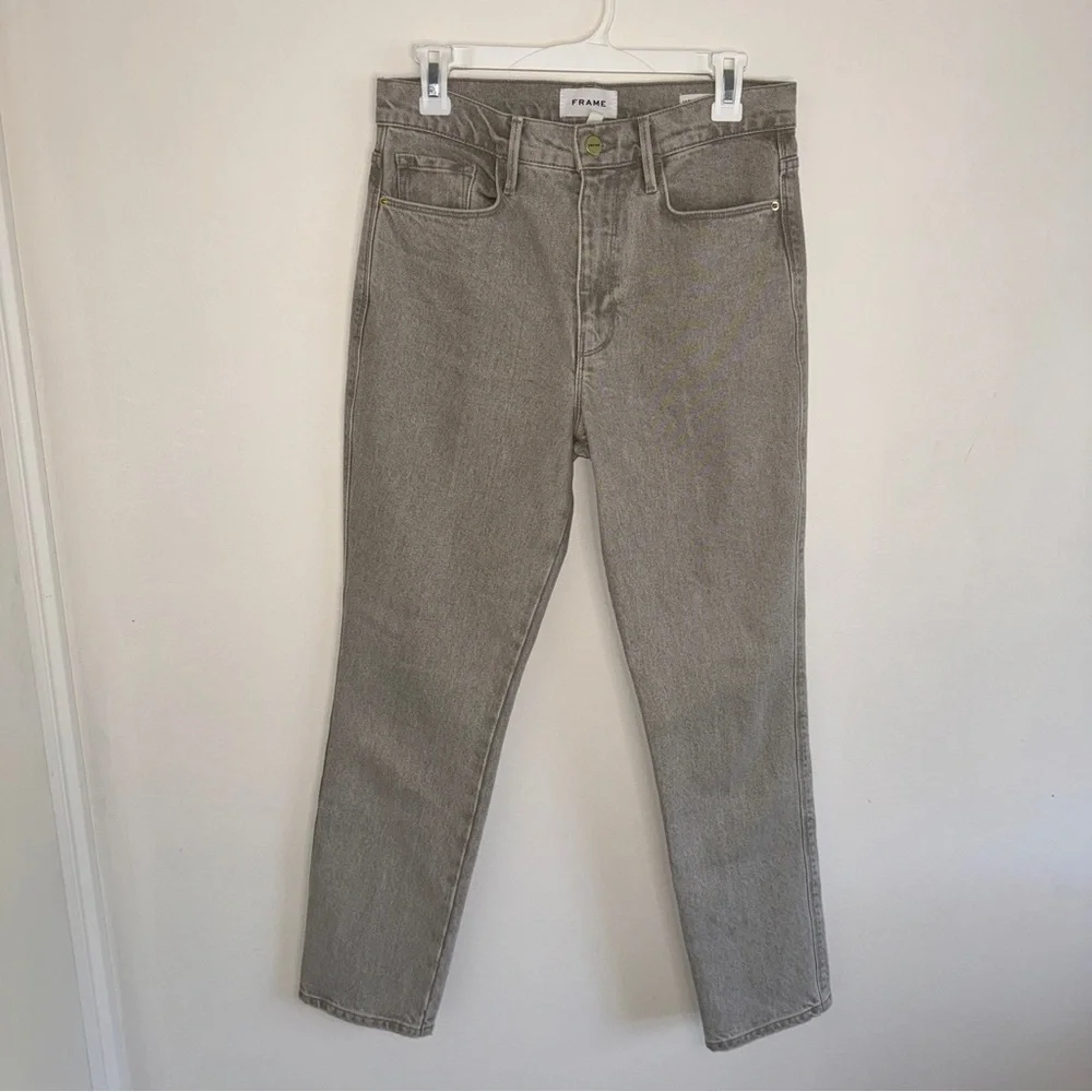 NWOT FRAME Le Sylvie Slender Straight-Leg Jeans in Ivy 27 - Picture 2 of 7